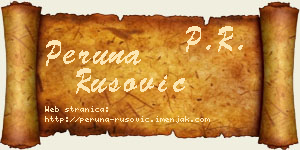 Peruna Rusović vizit kartica
